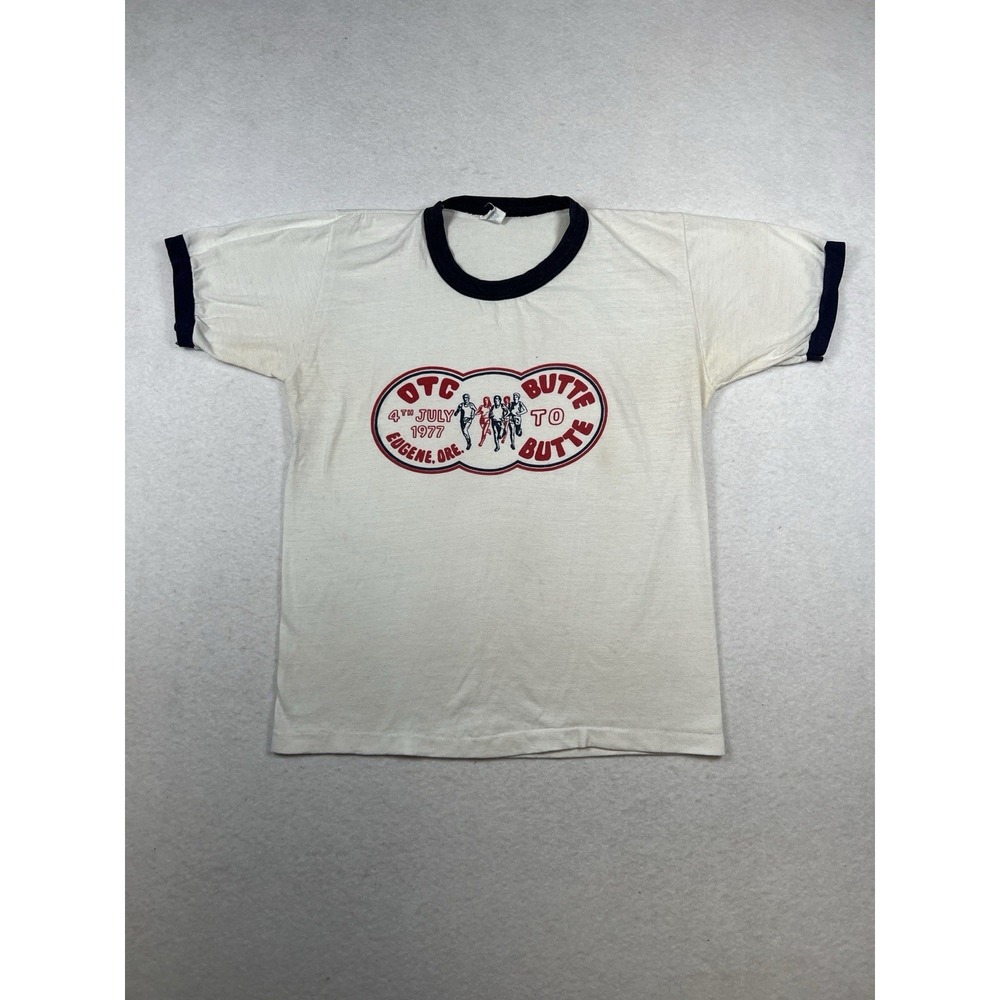 VTG 70s Nike OTC Marathon T Shirt‎ Ringer Pre Hike Geisha Waffle 1977 Running